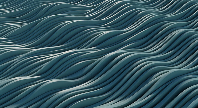 Abstract teal wave pattern background, showcasing smooth, flowing lines and organic shapes for a calming and visually appealing design element