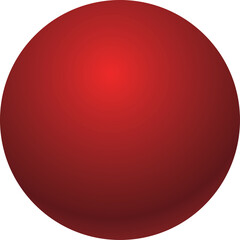 A Smooth Red Sphere with Subtle Shading and a Transparent Background Ideal for Graphic Design and Digital Art Concepts