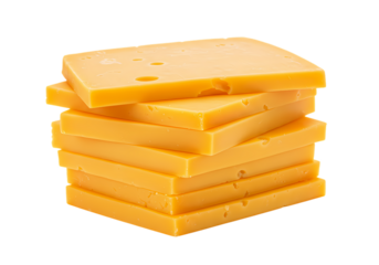 Stacked cheese slices ready for delicious recipes