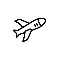 This vector illustration shows an airplane icon symbolizing air transportation.