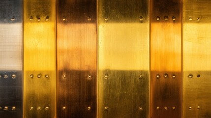 Abstract metallic background featuring shiny gold and bronze textures with polished surfaces and distinct lines and patterns