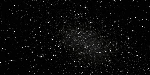 Obraz premium Captivating Deep Space Odyssey: A Minimalist Exploration of the Cosmos with Shimmering Celestial Wonders