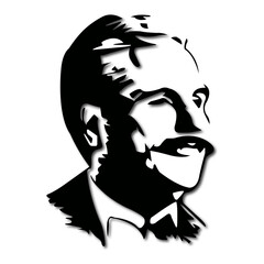 The Thought of Iqbal | Striking Vector Portrait of the Poet of the East