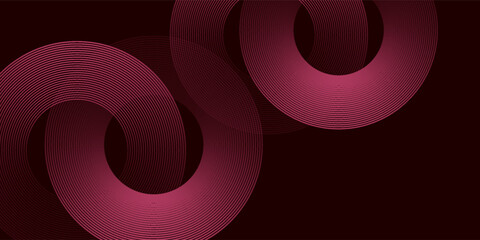 Luxury burgundy silk fabric with velvet texture and elegant flowing waves modern circle art