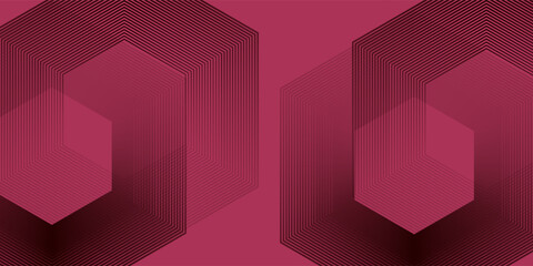 Luxury burgundy silk fabric with velvet texture and elegant flowing waves modern hexagon