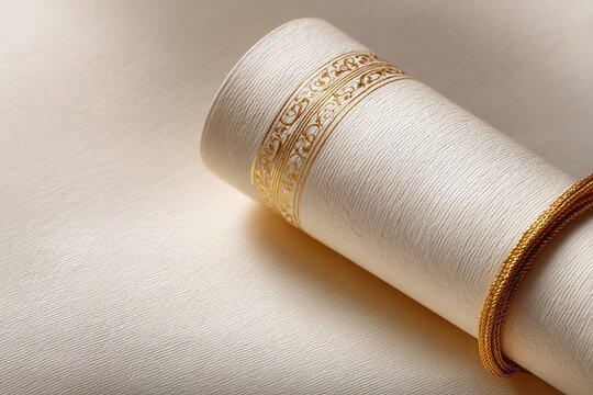 Elegant certificate design featuring refined white paper and golden accents suitable for prestigious awards and accomplishments