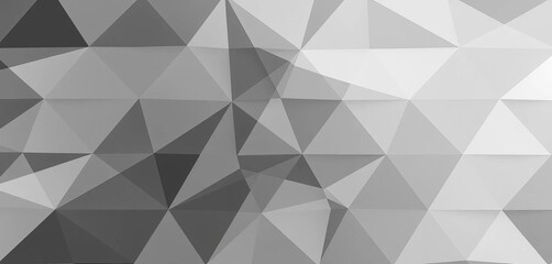 Interlocking grayscale triangles forming a complex, dynamic composition, shades, dynamic