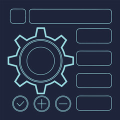 Web Design System UI Kit Vector