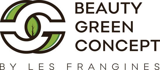 Elegant green beauty concept logo with leaf for branding and design