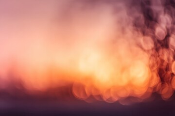 Abstract blurred sunset background with bokeh effect