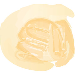Abstract Soft Orange Swirls and Strokes on Transparent Background