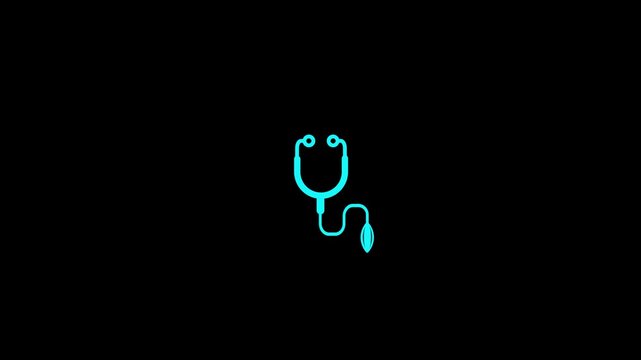 stethoscope animated icon.video animation