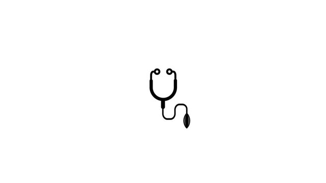stethoscope animated icon.video animation