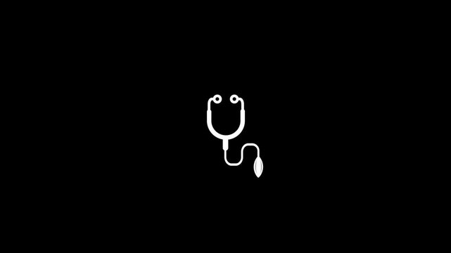 stethoscope animated icon.video animation