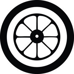 Fototapeta premium Steering Wheel Silhouette