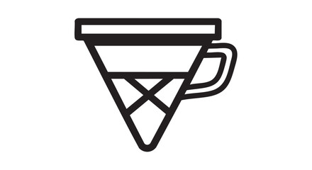 36. reusable coffee filter outline icon vector
