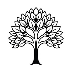 Obraz premium vector tree silhouette