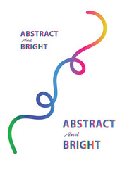 Bright Colorful Gradient Lines on Clean White Background