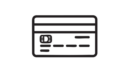 15. credit card outline icon vector
