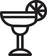 Margarita cocktail vector icon - drink, alcohol, lime eps silhouette