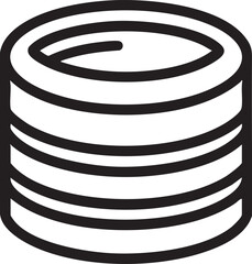 Vector stack of coins icon | currency symbol graphic eps silhouette