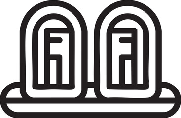 Vector image: tombstone icon, cemetery grave marker illustration eps silhouette