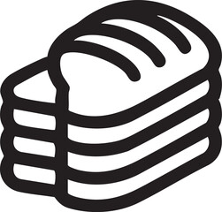 Sliced bread vector: loaf, toast, bakery icon - free download eps silhouette