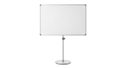 Square light diffuser panel on a stand isolated on transparent background