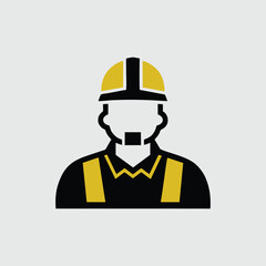 Illustration of a construction worker wearing a hard hat and safety vest.