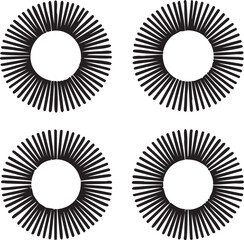 Abstract radial burst vector pattern - circular design elements eps silhouette