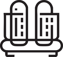 Vector icon of a foot massager machine - relaxation and wellness eps silhouette