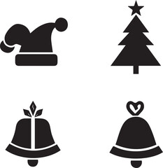 Winter Holiday Icons Set Vector Art 2