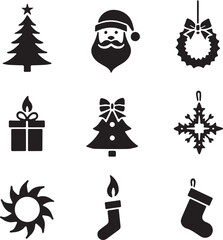 Cute Christmas Vector Icons Collection
