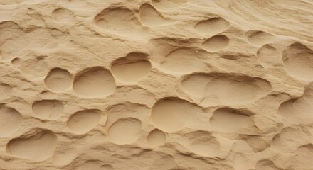 The texture of crumbly, soft sandstone.