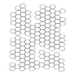 Minimalist abstract hexagon pattern design for background honeycomb cell structure geometric mosaic tile vector illustration vector