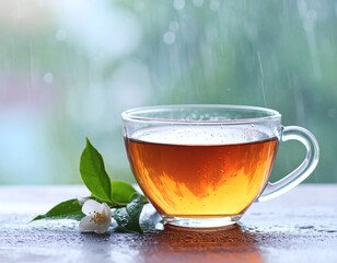 Warm Tea at Dusk with Soft Light