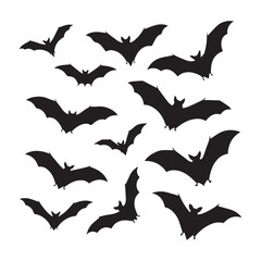 Naklejka premium Vector halloween bat set design for halloween