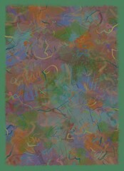 Abstract image for printing. Picture for modern interiors. The picture is painted by hand on a tablet.