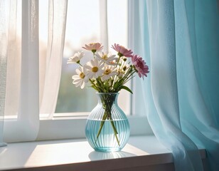 Gentle Morning with Fresh Flowers