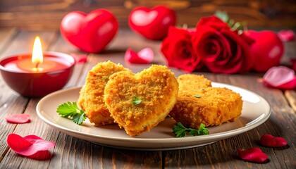 heart shaped cookies on a plate