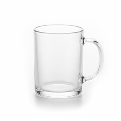A glass mug isolated on white