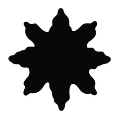 Black silhouette of an eight-pointed star shape with rounded edges.