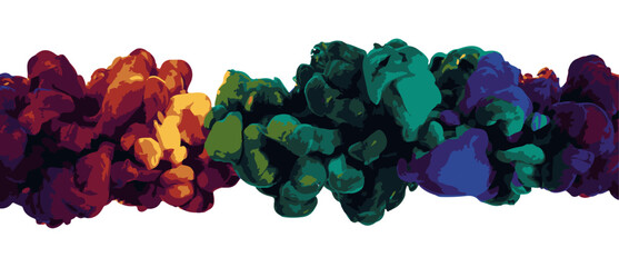 Vibrant Rainbow Ink Cloud Explosion Background