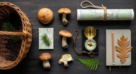 Forest Walk Foraging Flat Lay