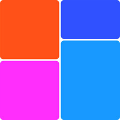 Colorful bento grid art