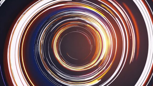 dynamic 4K swirling orange and white vortex animation creates mesmerizing illusion motion depth suitable digital design events cinematic visual loops