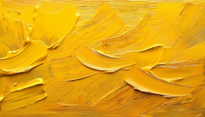 Textured Yellow Oil Paint Abstract Background For Vibrant Design