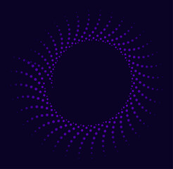 Purple Halftone Spiral Abstract Background Design
