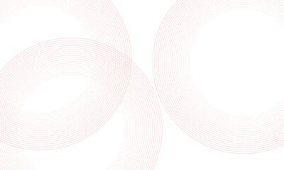 Abstract white background with red circle lines. Digital future technology concept.