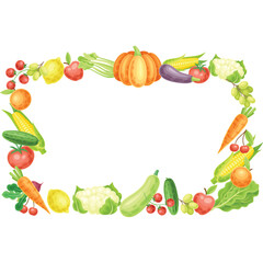 Pixel Art Vegetable and Fruit Border With Transparent Background Ideal For Harvest And Healthy Eating Themes